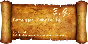 Baranyai Gabriella névjegykártya